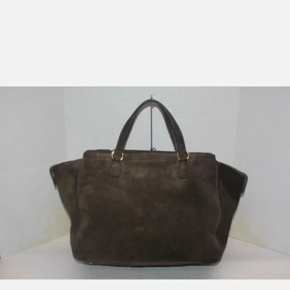Gucci khaki velvet vintage handbag
